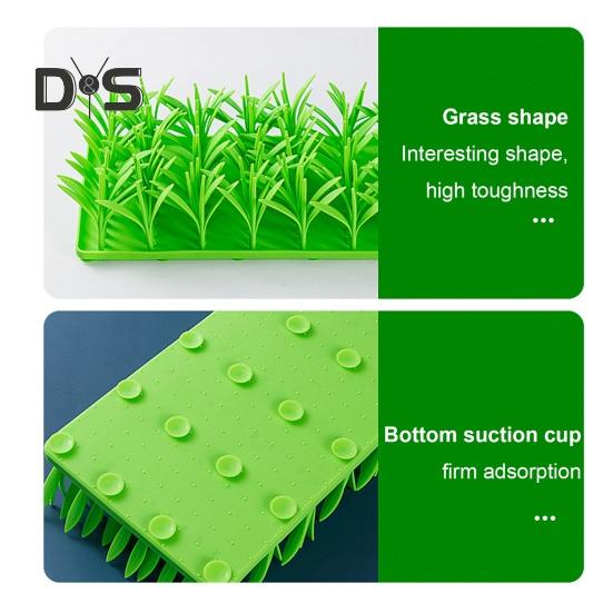 Silicone Grass Mat Slow Feeding Mat Silicone Grass Snuffle Feeding Mat for Indoor Cats Anti-Slip Dog Feeding Mat Interactive Toy Pet Treat Lick Mat