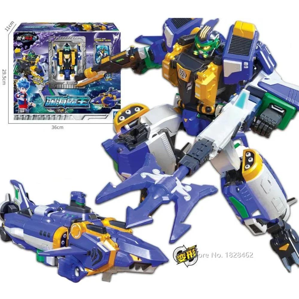 Metal Cardbot Season 2 Blue Cop S Transforming Robot To Car Action Figures with Card Transformation Car Musclehyde Model Toys