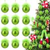 12Pcs Bright Velvety Plush Christmas Tree Balls Premium Holiday Decors For Homes Window Party Decoration
