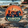 Vintage Kubota Traktor Metallblechschild Retro Landmaschinen Wandkunst Dekor für Garage Man Cave