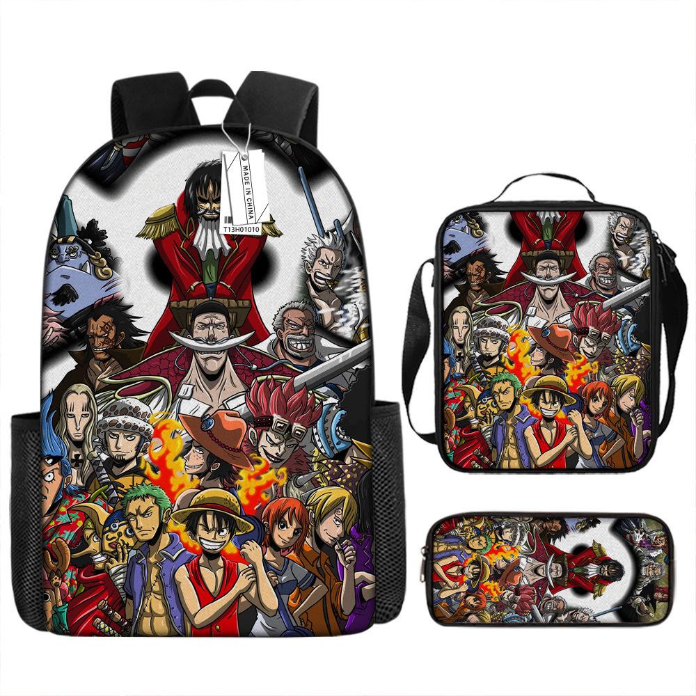 ONE PIECE Backpack Animation Schoolbag Primary School Students Third and Fourth Grades Light Burden Reduction Primary and Secondary School