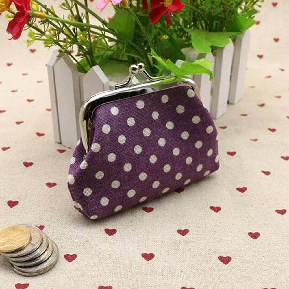 

Purse Canvas Pouch For Girls Zipper Korean Money Bag Coin Bag Linen Coin Purse Small Purse Wallets фіолетовий