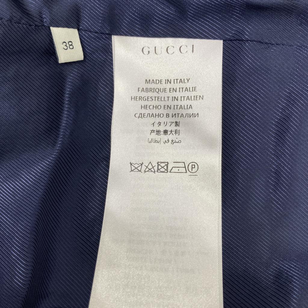 GUCCI 569132 19 years Red x Navy x White Gold Button Single Tweet Jacket Jacket 38 Red x white x navyUsed