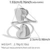 New 18K PVD Plated Stainless Steel Heart Love Open Adjustable Rings High Quality Waterproof Zircon Handmade Polished Gift