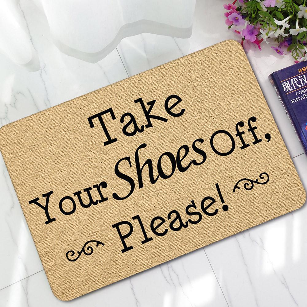 

Letter Funny Welcome Home Entrance Floor Rug Non- Doormat Outdoor Mat коричневый