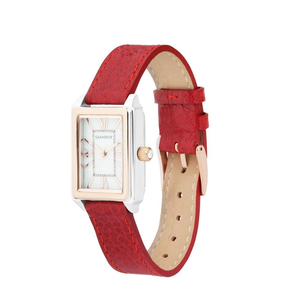 Grandeur Ladies Quartz Watch ESL073T2 Colorful Leather Square Band