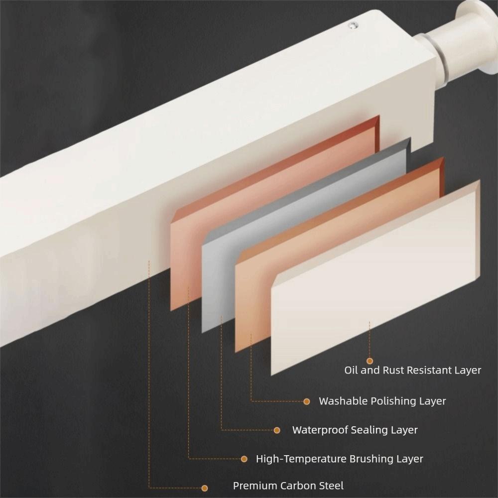 Carbon Steel Telescopic Clothes Rack Wall Mounted Laundry Drying Rack Apartment