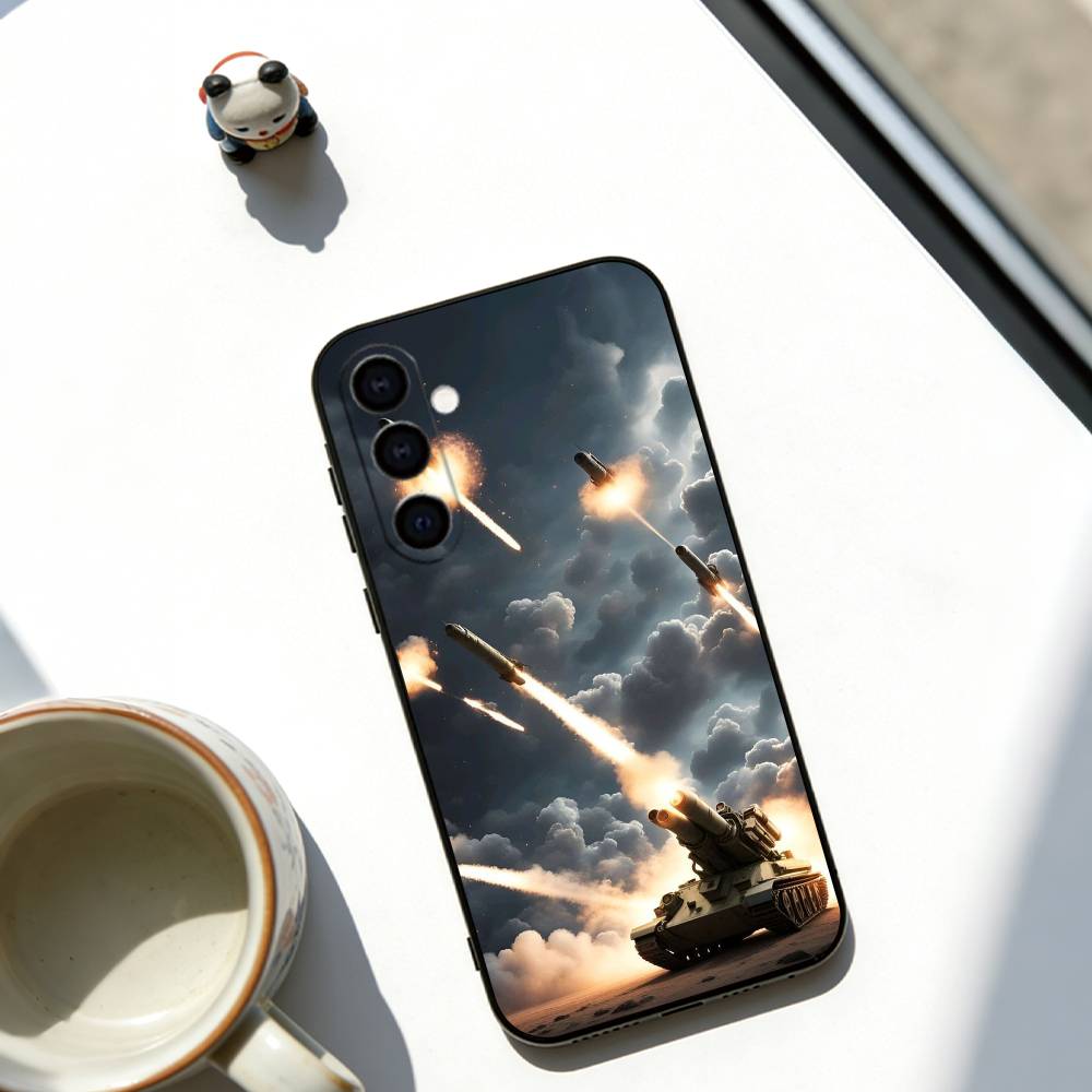 Heavy tank Phone Case For Samsung Galaxy A73,A72,A71,A70,A53,A52,A51,Others Soft Black Cover