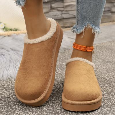 Fashion Ladies Shoes 2025 New Closed Toe Women's Slippers Fashion Outdoor Casual Winter Plus Velvet Keep Warm Comfortable Flat Slippers