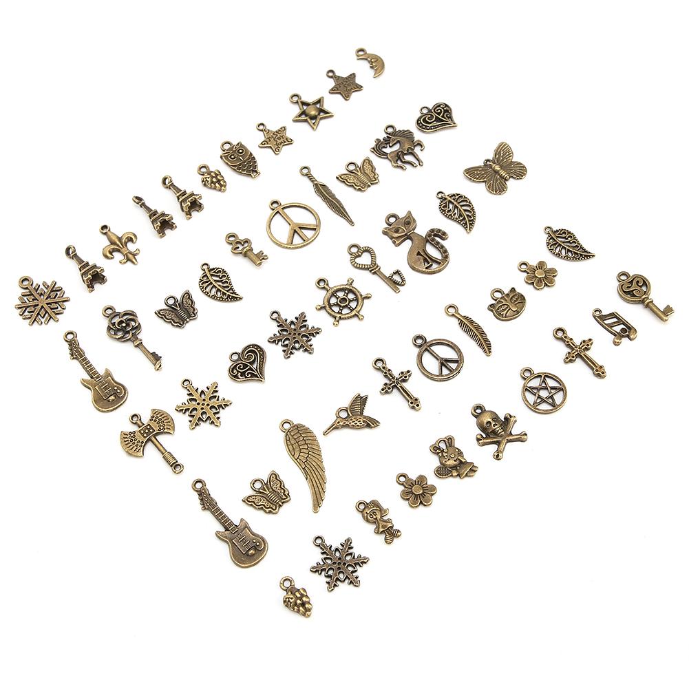 

DIY Pendants Accessories Bronze Electroplating Alloy Jewelry Bracelet Materials50 Kinds Bronze