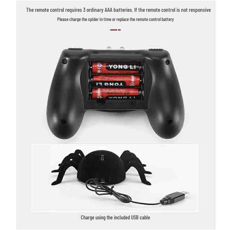 FY878 Wall-Climbing Spider RC Stunt Car with Lights - Halloween & Christmas Toy Gift