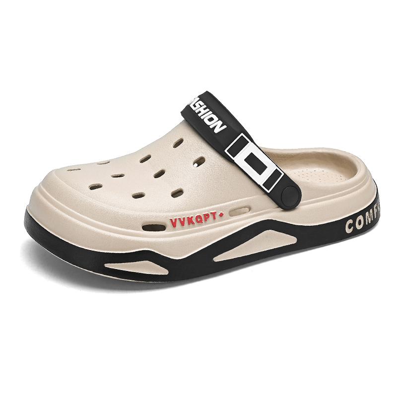 Men's EVA Hole Shoes for Summer Outdoor Wear New Beach Sandals Men's Non-slip Slippers