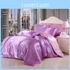 Comfortable Satin Silk Bedding Set 4pc With Timeless Design Flat Sheet And Pillow Case