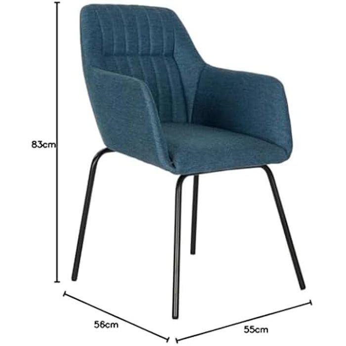 Chaise - DKD HOME DECOR - Métal - Noir - 1 place - Design contemporain