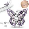 Copper Metal Colorful Butterfly Series Charm Bead Components Shiny Zircon Bead Components Compatible With Authentic Original Bracelet High Quality
