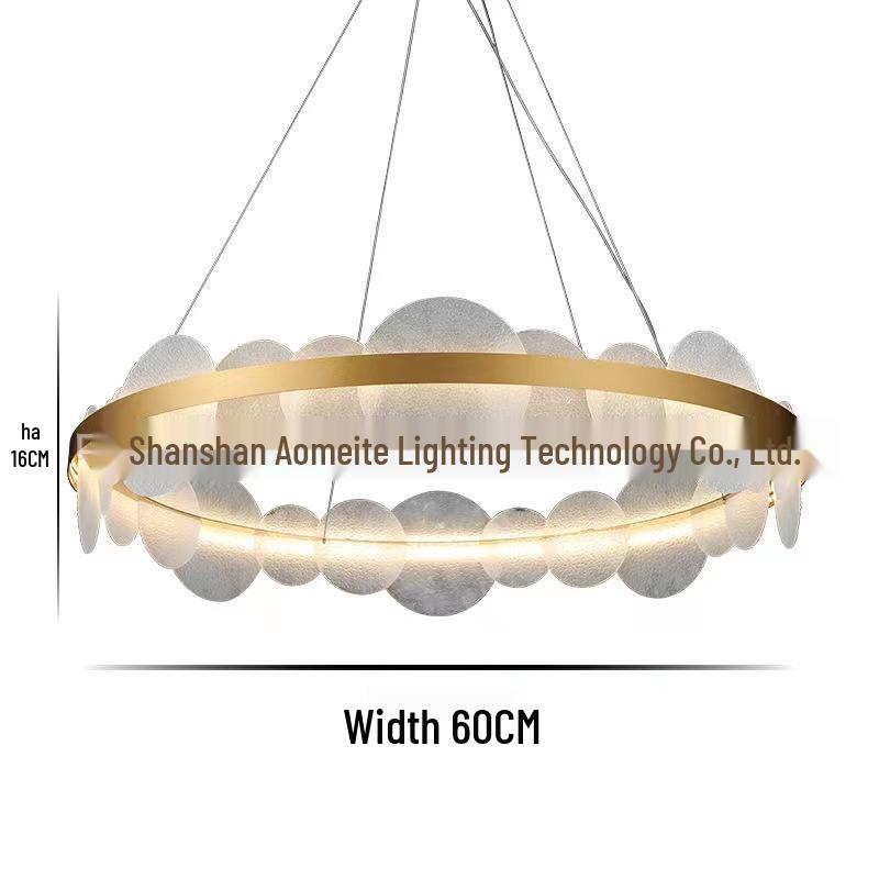 Postmodern Minimalist Nordic Luxury Circular Chandelier for Living Room or Dining Room