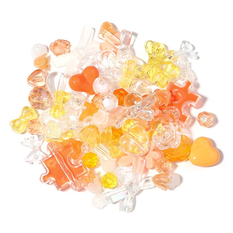 Cartoon Acrylic Beaded Phone Chain - DIY Lanyard with Random Mixed Style Loose Beads