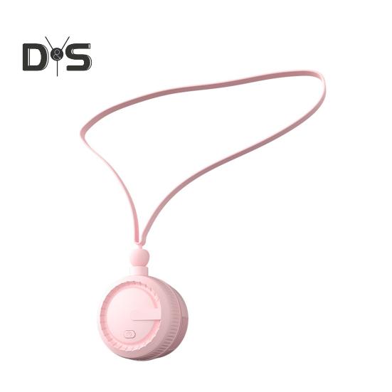 

Подвесной вентилятор для шеи без помощи рук, регулируемый на 360 градусов 3-скоростной малошумный перезаряжаемый мини персональный вентилятор для шеи розовый