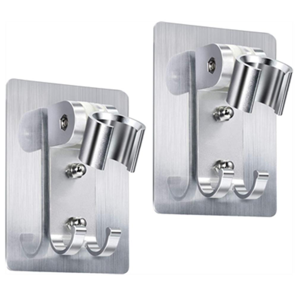 2Pcs Bathroom Shower Head Holder Adjustable Spray Wall Mounted Handheld Bracket
