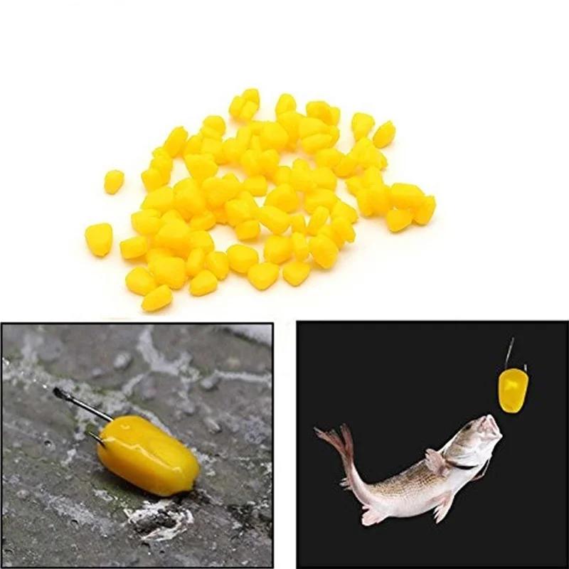 50/100Pcs Colored Carp Fishing Flavour Grass Carp Bait Floating Corn Soft Pellet Lure Creamy Corn Fragrance Bait Fishing