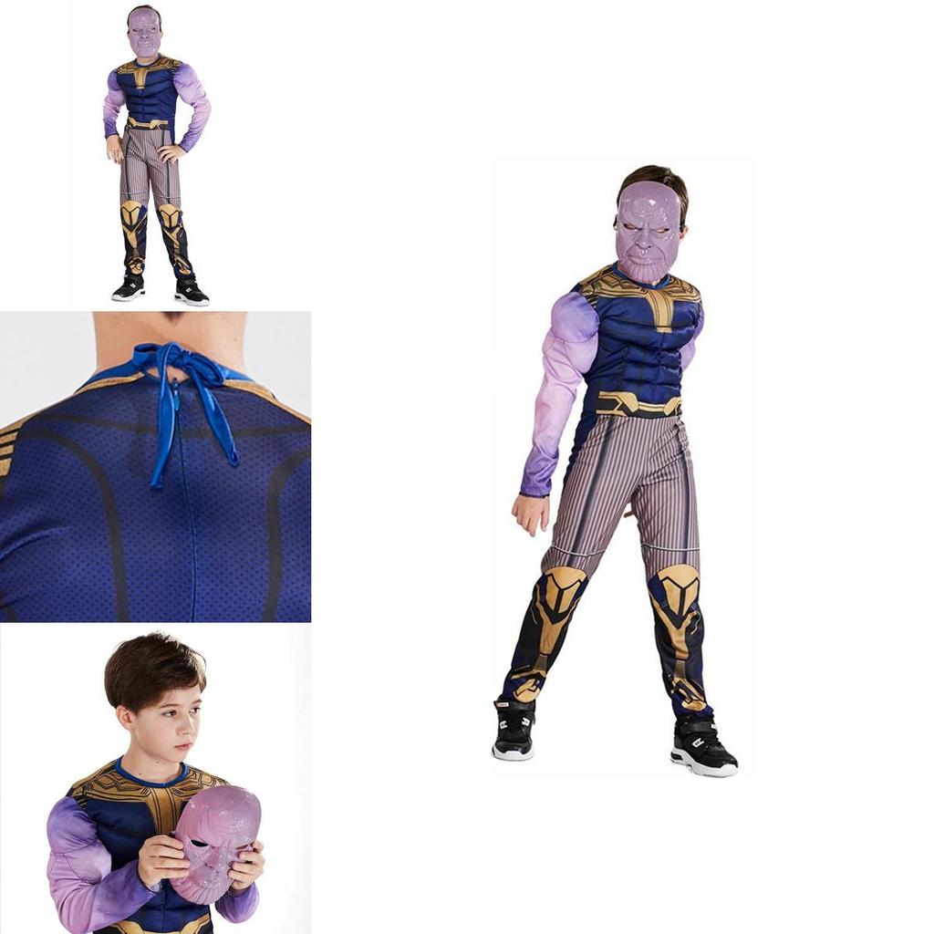 Avengers 4 Endgame Thanos Tuta Costume da Ragazzo Con Squisita Fattura e Vestibilità Confortevole