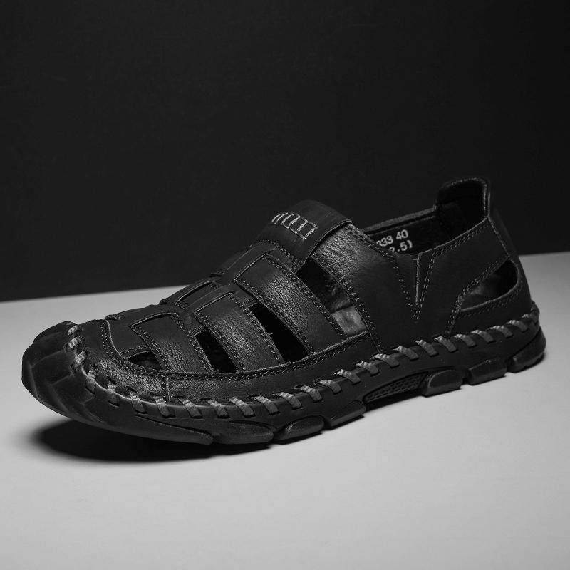 Мужские сандалии из натуральной кожи — фото 14