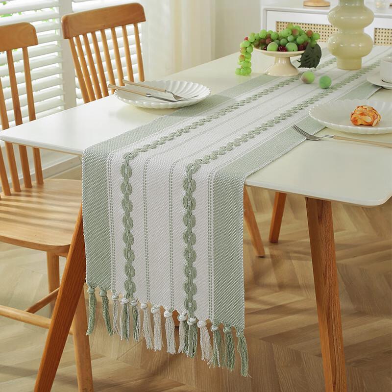 Nordic 3D Floral Cotton Linen Table Runner