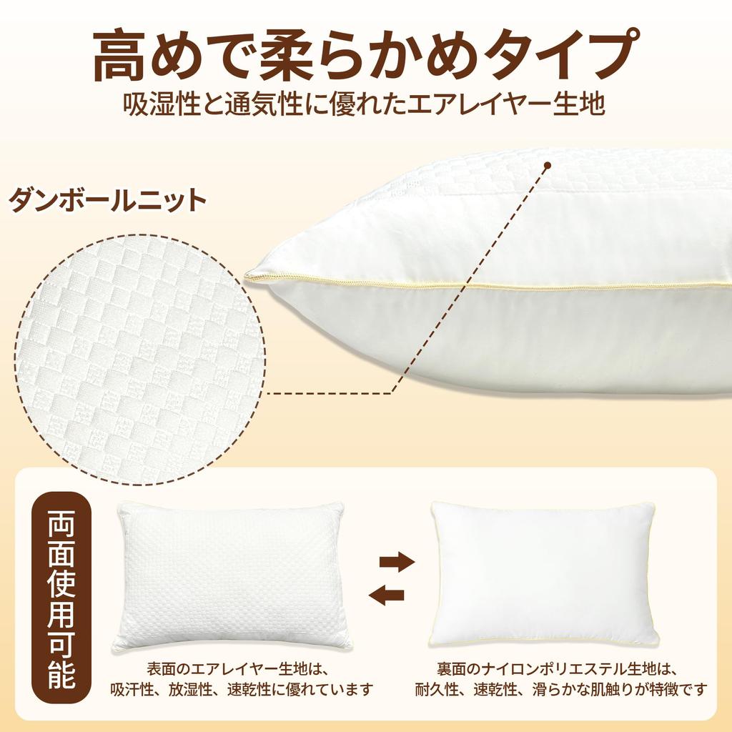 COZYNOVA Pillow, High-Resilience Pillow for a Comfortable Sleep, Relieves Neck Pain, Luxury Hotel-Quality, Suitable for Side Sleepers, Relieves