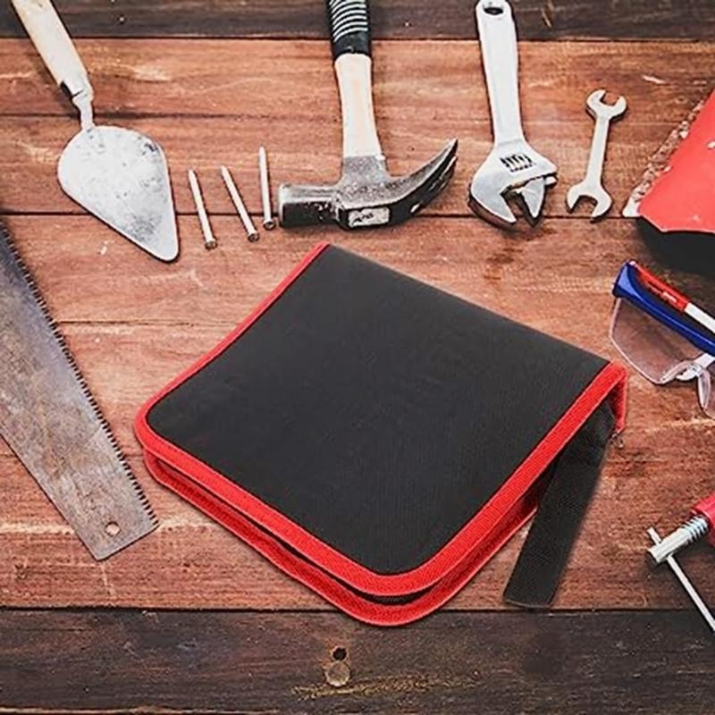 Wrench Organizer Drill Bit Storage Bag Zipper Bit Tool Pouch Cloth Bit Carrier Small Tool Carrying Case Zipper Pouch