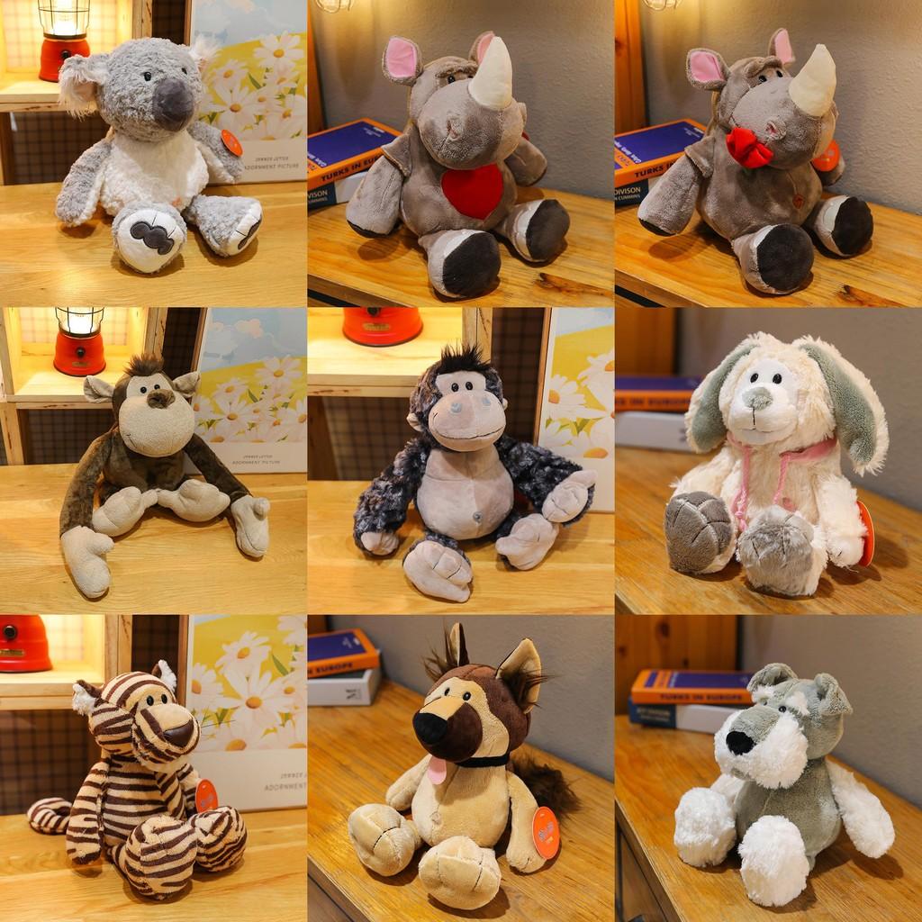 Adorable Jungle Animal Plush Toy Collection Featuring Tiger Lion Elephant Monkey And Giraffe With Soft Short Plush Design For Kids And Collectors