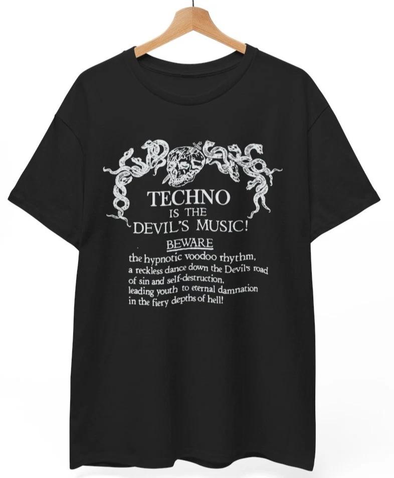 Футболка Techno is the Devil s Music, Музыкальная группа Рок Панк Метал, Унисекс футболка M