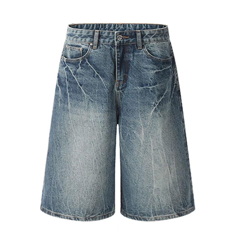Plus Size High Waist Wide Leg Cropped Denim Pants for Women, Summer 2026 – Loose Fit, Slimming Straight Leg Shorts