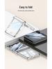 Samsung ZFlip7 Foldable Screen Magnetic Transparent Phone Case with Integrated Airbag