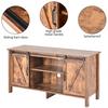 TV Stand Large Capacity Sturdy Construction Good Load-bearing Sliding Doors Retro Item Storage Heighten