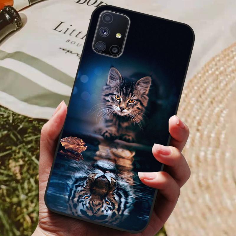 For Samsung Galaxy M51 Case Wolf Cartoon Silicon Soft TPU Back Cover For Samsung M51  Phone Cases GalaxyM51 M 51 M515F Coque