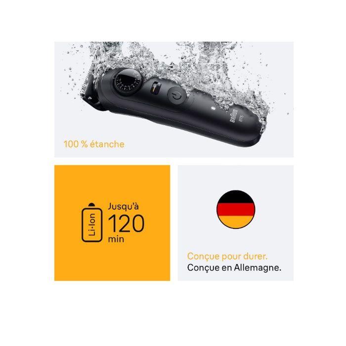 Tondeuse À Barbe - BRAUN - Series 5 - Lame Ultra-Affûtée - 120 Min Autonomie - 40 Longueurs