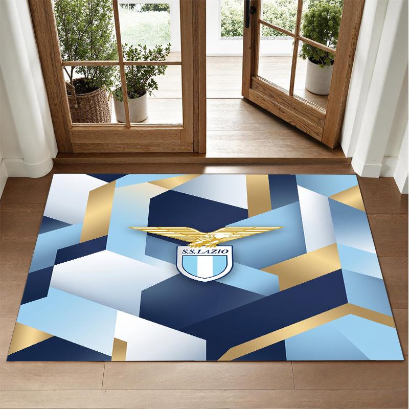 Lazio FC Design Crystal Velvet Rug Soft Decorative Mat for Bedroom Entrance