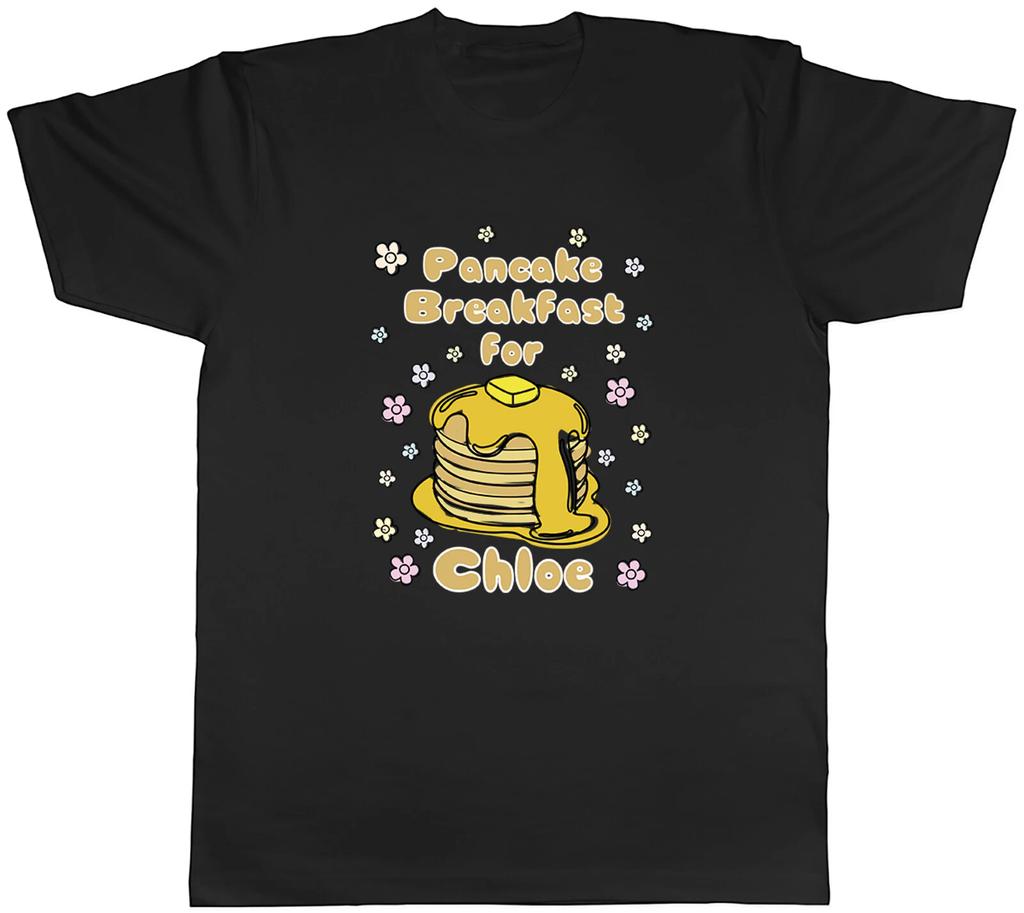 Personalised Pancake Day Mens T-Shirt Stack of Pancakes Shrove Tuesday Tee Gift