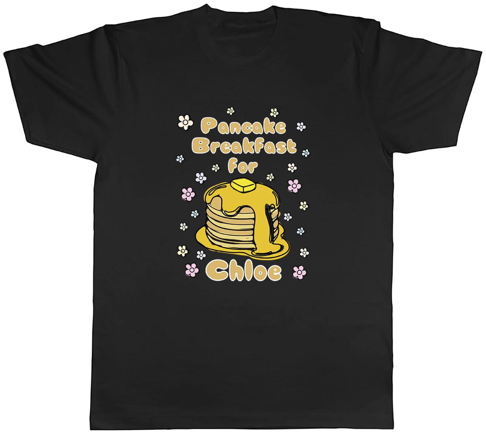 Personalised Pancake Day Mens T-Shirt Stack of Pancakes Shrove Tuesday Tee Gift S