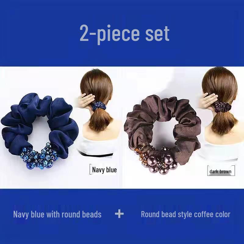 Korean Style Hair Tie for Women - Elegant Ponytail & Bun Accessory with Floral Ornament