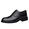 Men's Breathable Leather Formal Shoes - Spring/Summer Casual Cowhide Shoes with Warm Cotton.
