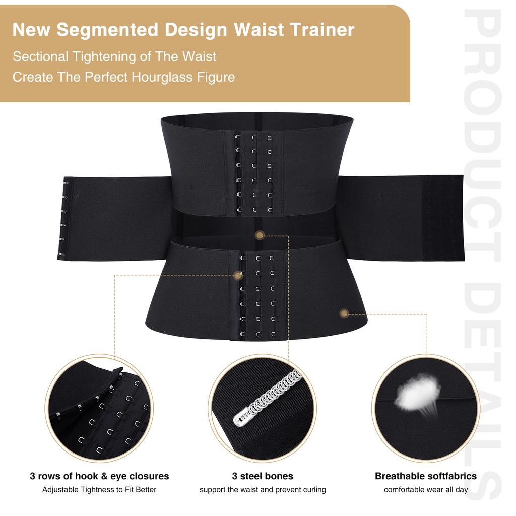 3-in-1 Seamless Waist Trainer for Women Tummy Control Body Shaper for Weight Loss