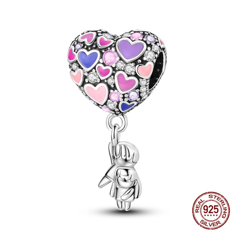 Original Charms Copper Air Balloon Charms Beads Fit 3Mm Original Bracelet Necklace Women Diy Jewelry Gifts