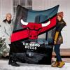 1pc Chicago Bulls Theme Blanket - Digital Print, Polyester, Cozy for All Seasons, Perfect for Outdoor, and Travel