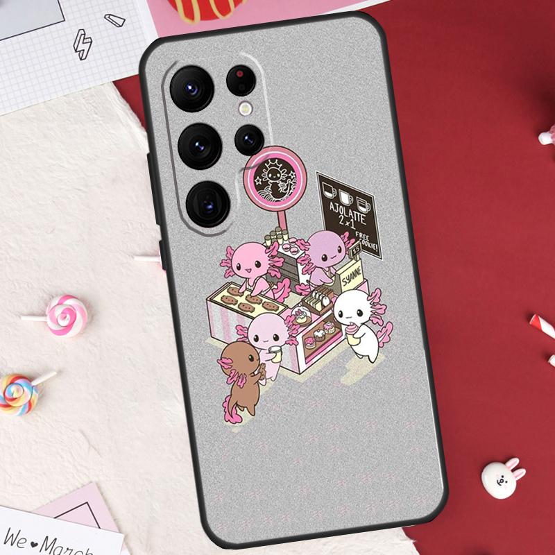 Urocze Zwierzątko Axolotl Etui Do Samsung Galaxy S25 FE S23 FE S20 S21 S22 S24 S25 S26 Ultra S10 S25 Plus Pokrowiec Obudowa