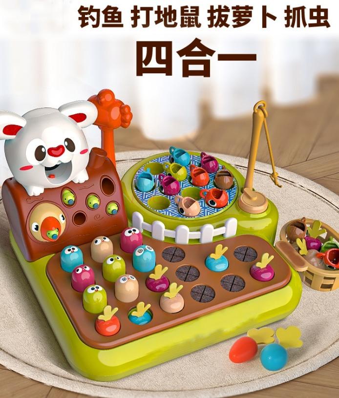 Large Groundhog Children'S Toy Puzzle Early Education Game Machine Tapping And Decompression Gift For 1-3 Years Old