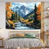 Landscape Tapestry, Scenery Art Wall Tapestries, Nature Wall Decor for Bedroom Living Room Backdrop Colorado Peak Mountain Art