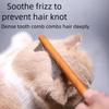 Stainless Steel Pet Hair Remover Comb with Wooden Handle for Cats Dogs Flea Tick Grooming Tool