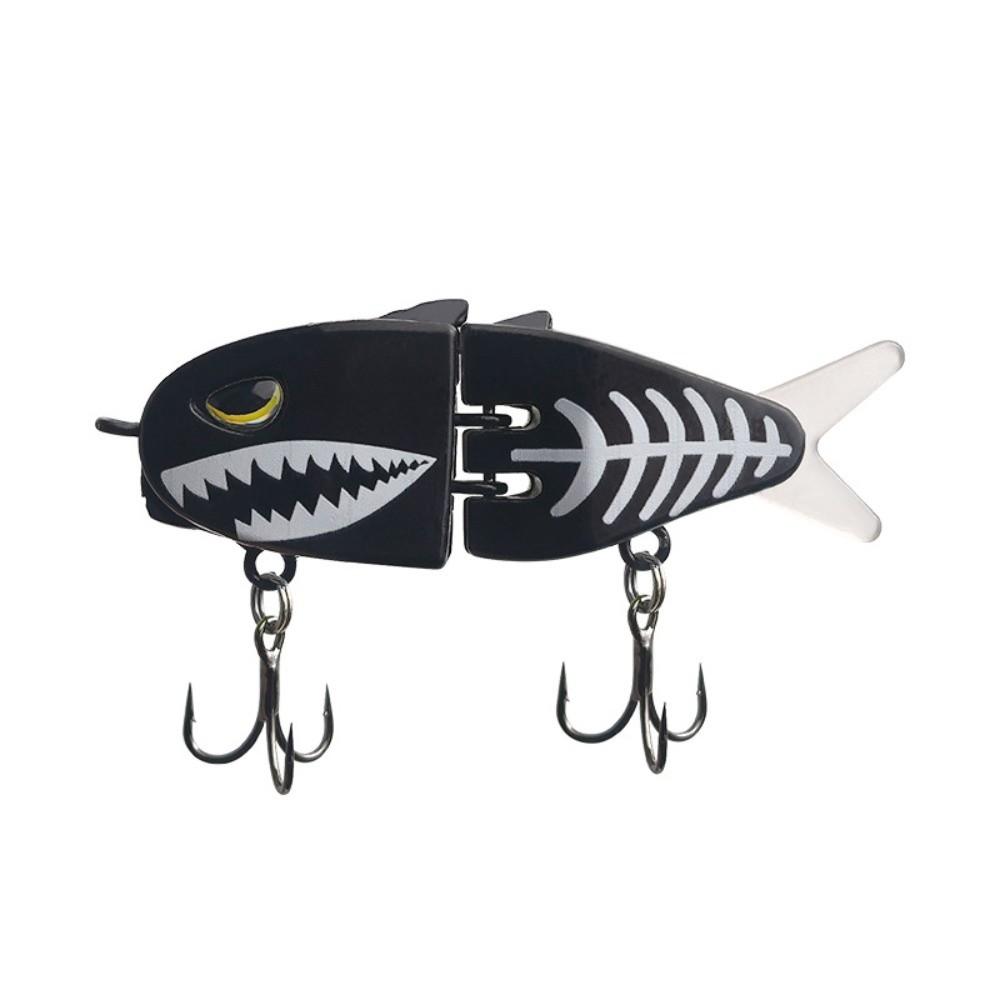 5PCS with Double Treble Hooks Mini Glide Bait with 3D Eyes Swimming Bait  Pike Fishing