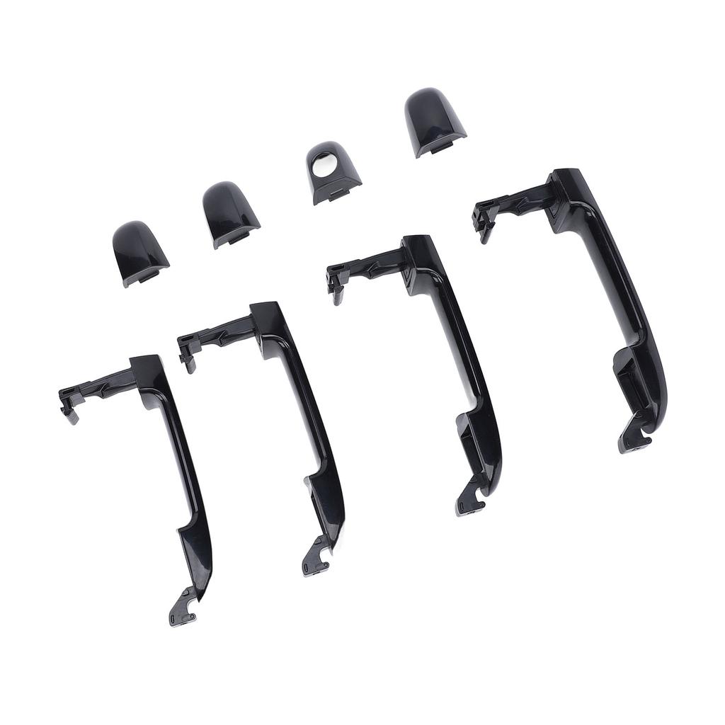 4 Pcs Outside Exterior Door Handle Set 82651 2H000 Glossy Black Outer Door Handles with Front Key Hole